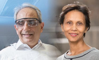 Professor Sunil Lakhani and Professor Gita Mishra Professor Sunil Lakhani and Professor Gita Mishra